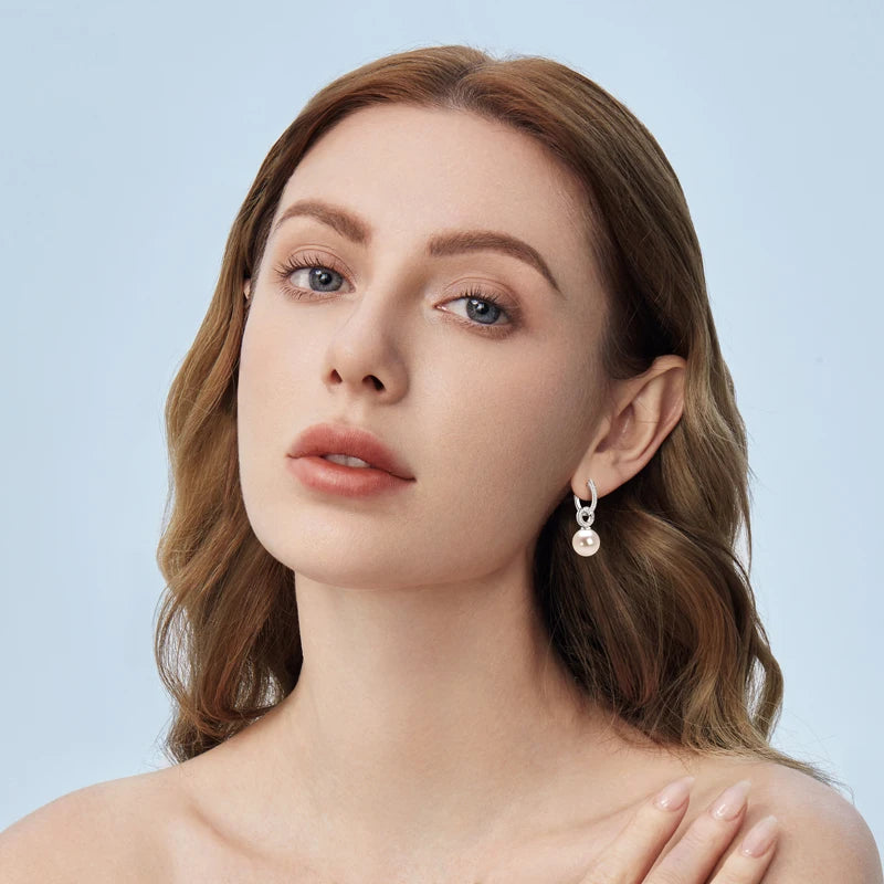 Boucles D'oreilles Créoles avec Perles