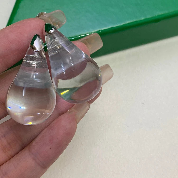Boucle D'oreille Goutte D'eau Transparente