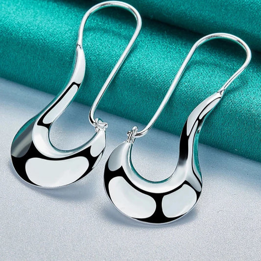 Boucles D'oreilles Gouttes D'eau Argent