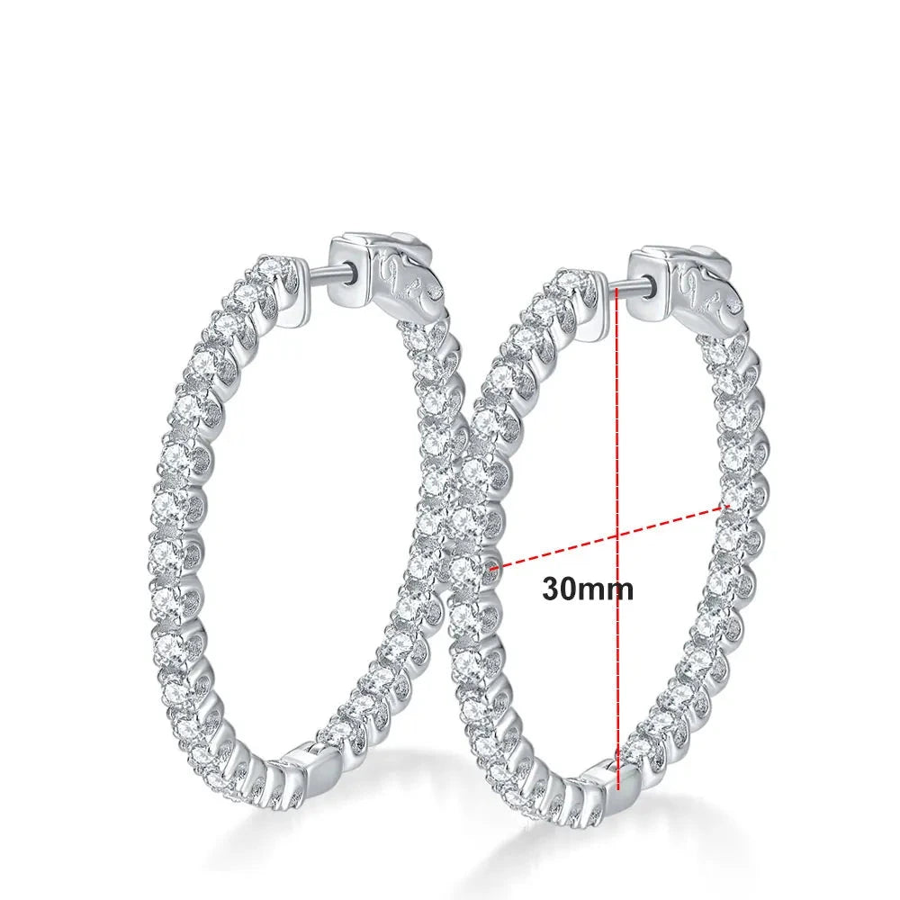 Boucle D'oreille Créoles Argent