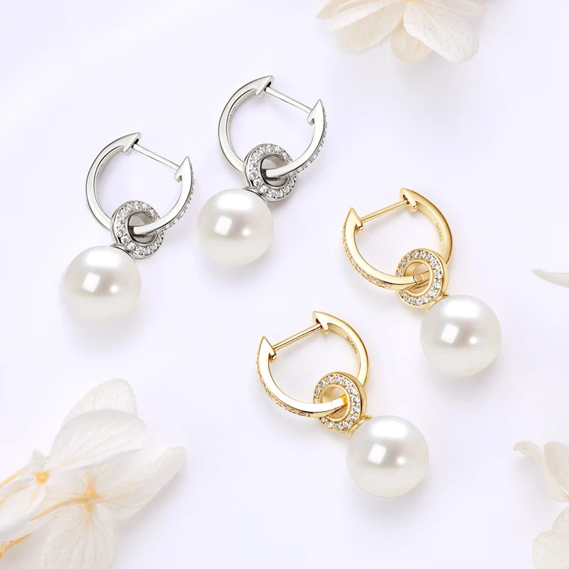 Boucles D'oreilles Créoles avec Perles