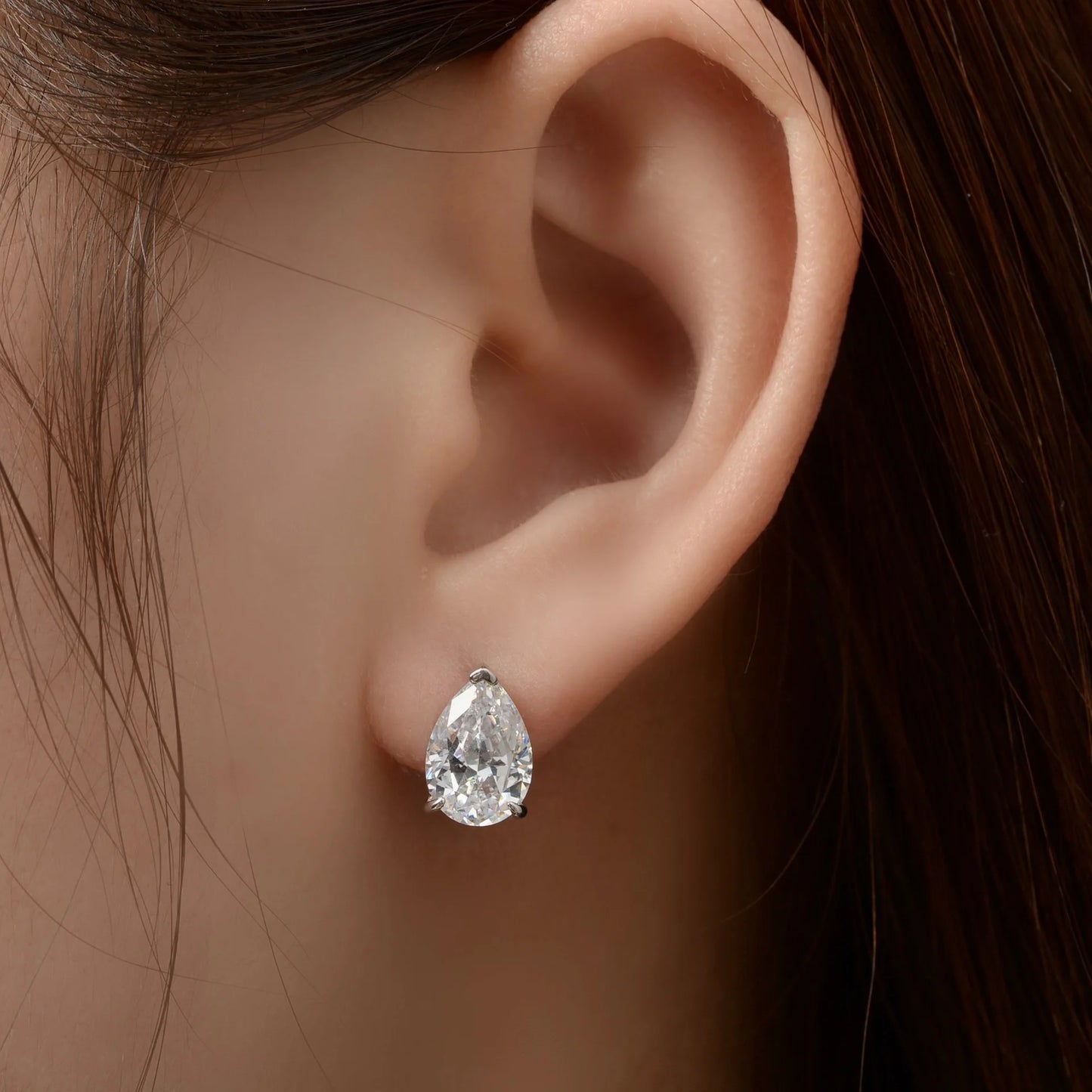 Boucle D'oreille Goutte D'eau Diamant