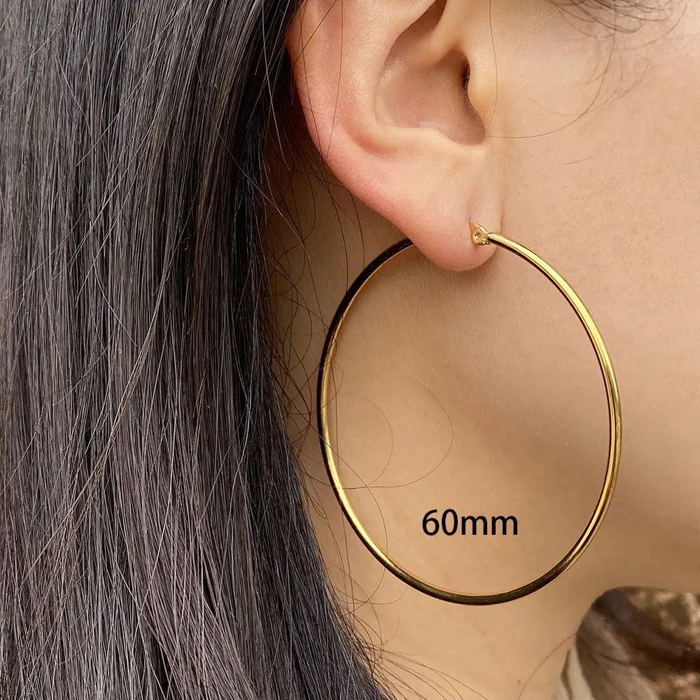 Boucle D'oreille Créole Acier Inoxydable