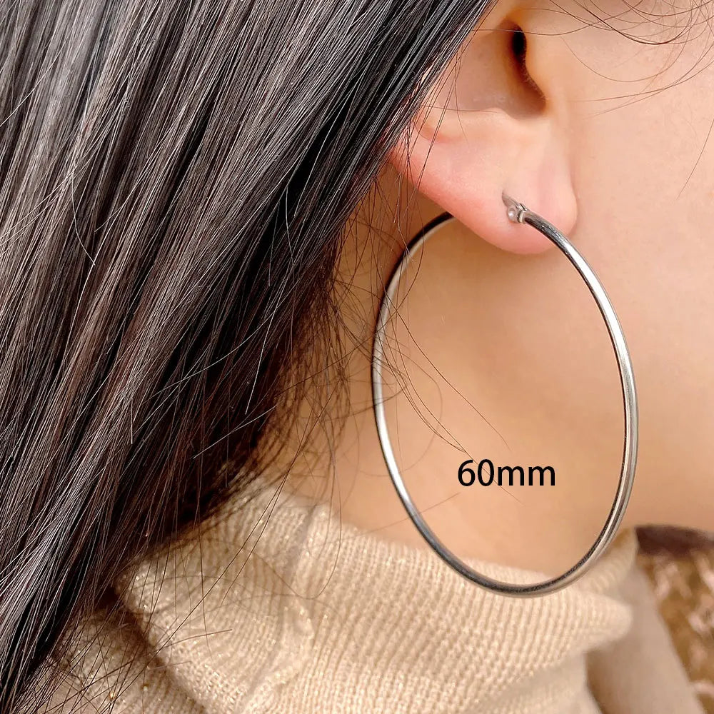 Boucle D'oreille Créole Acier Inoxydable